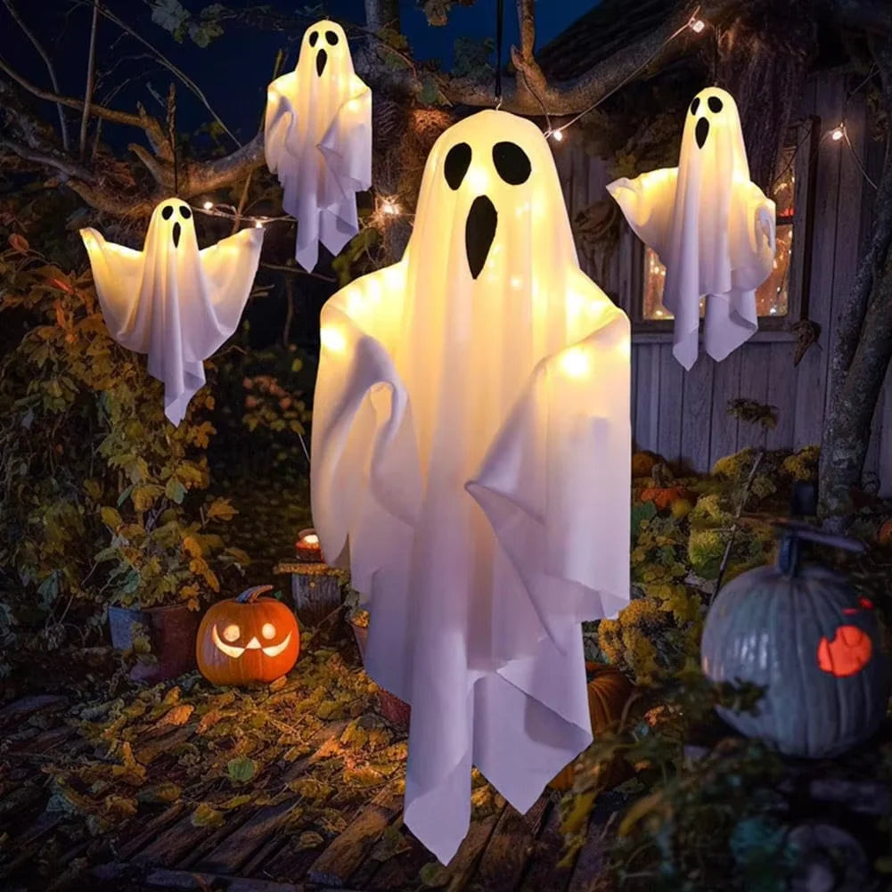 Fantomă LED Suspendată cu Brațe Flexibile pentru Halloween