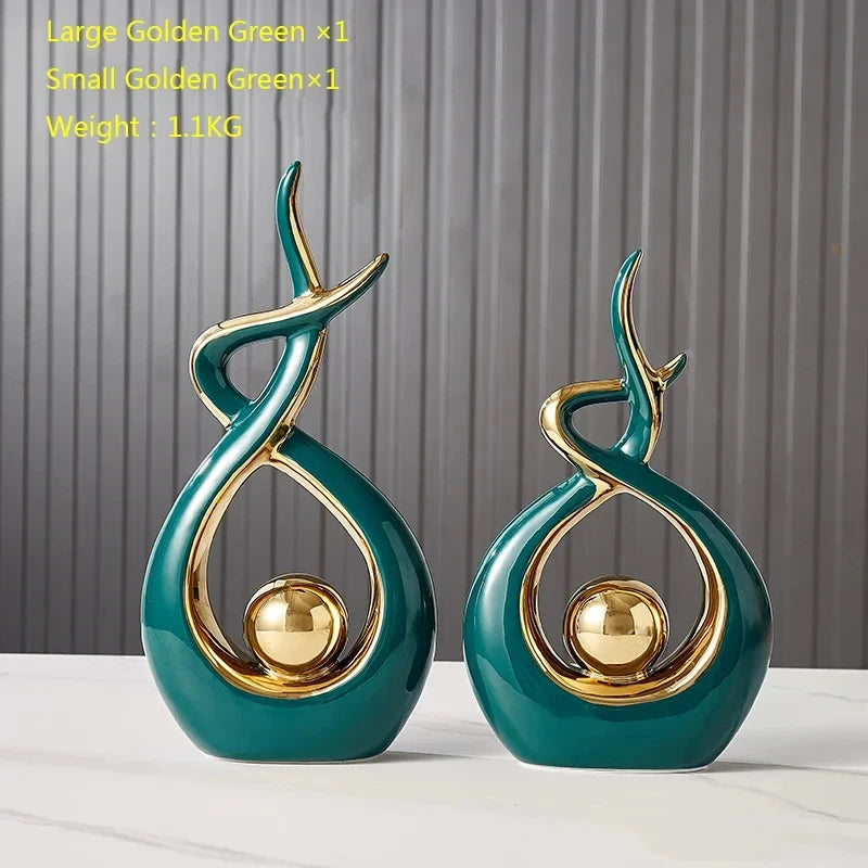 Figurină Ceramică Nordică — Sculptură Înger Retro Feng Shui pentru Living & Birou