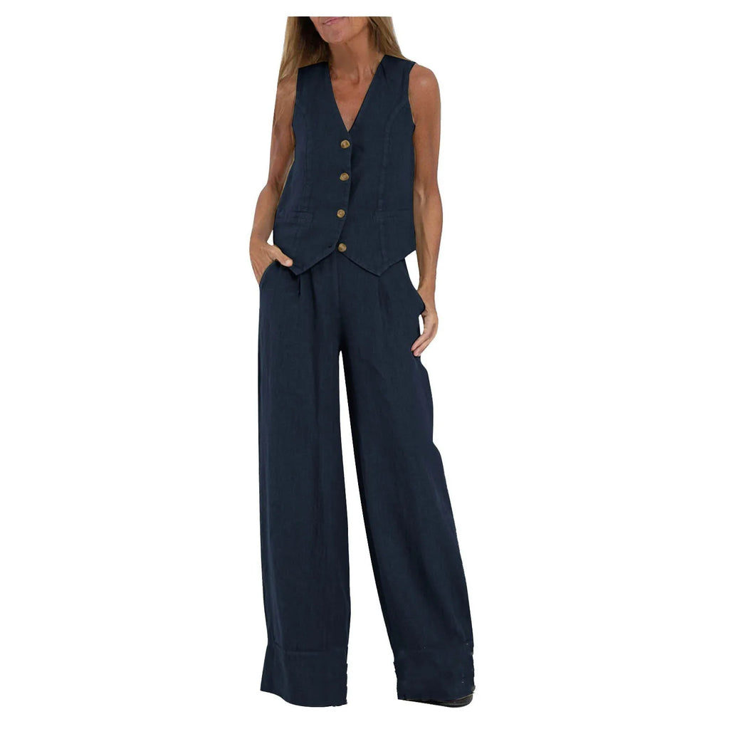 Set Damă Vestă + Pantaloni - Ținută Elegantă Casual
