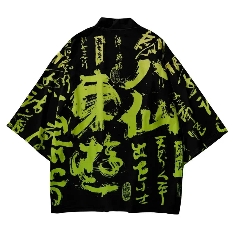 Kimono Haori Tradițional Japonez — Unisex, Stil Samurai & Anime Streetwear, Vară