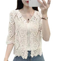 Cardigan Crochet Boho - Shrug Tricotat Dantela Florală