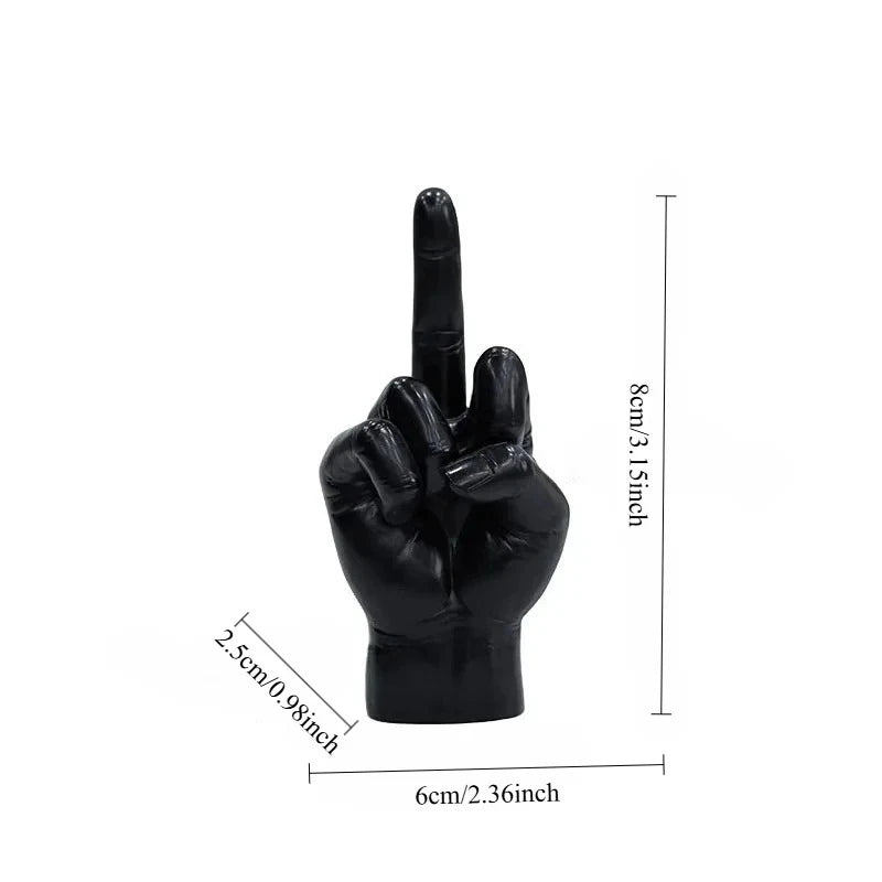 Figurină Decorativă din Rășină — Middle Finger Hip Hop Style pentru Birou & Living