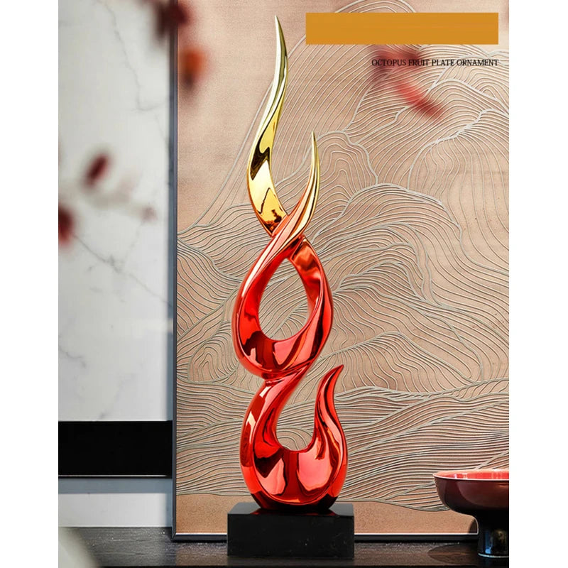 Sculptură Decorativă Lux — Temă Love, Rășină Modernă pentru Living, Birou & Consolă TV