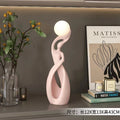 Statuie Decorativă Luminoasă — Sculptură Abstractă Nordică din Rășină pentru Living & Podea