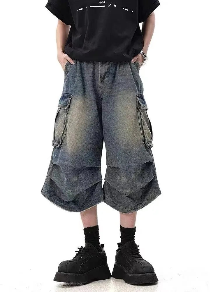 Pantaloni Cargo Camuflaj Unisex — Pantaloni Scurți & Lungi, Street Style, Vară