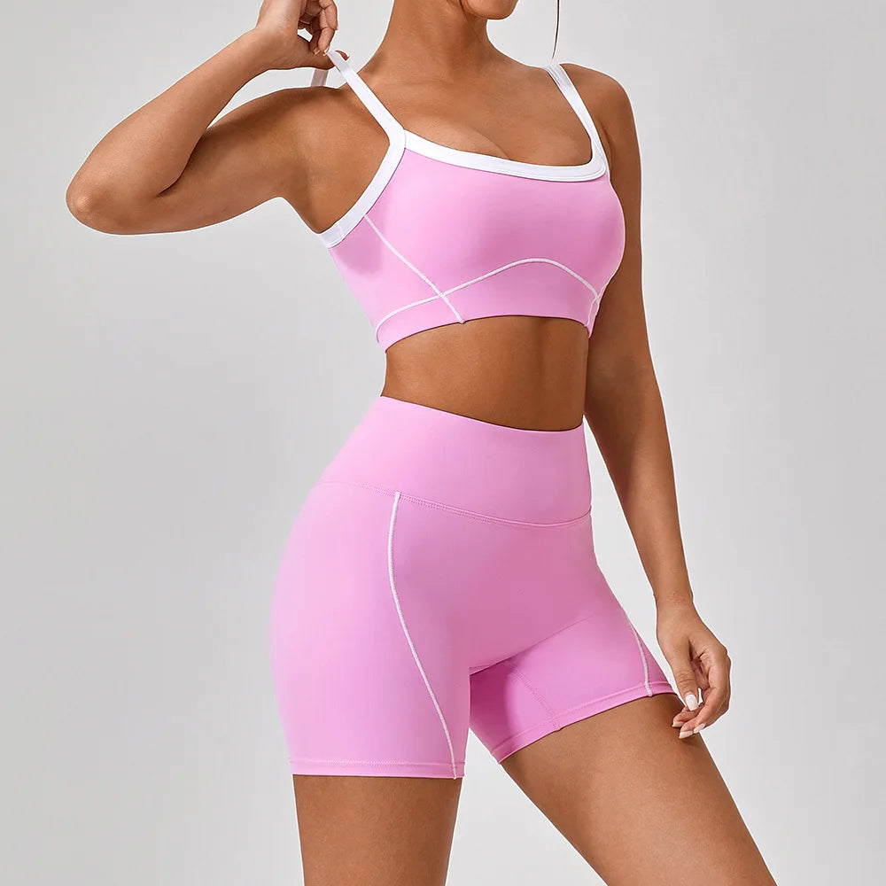 Set Antrenament Femei 2 Piese Y2K — Top Crop & Pantaloni Skort, Mai Multe Culori
