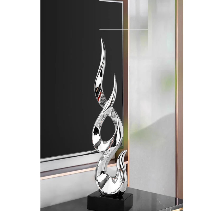 Sculptură Decorativă Lux — Temă Love, Rășină Modernă pentru Living, Birou & Consolă TV