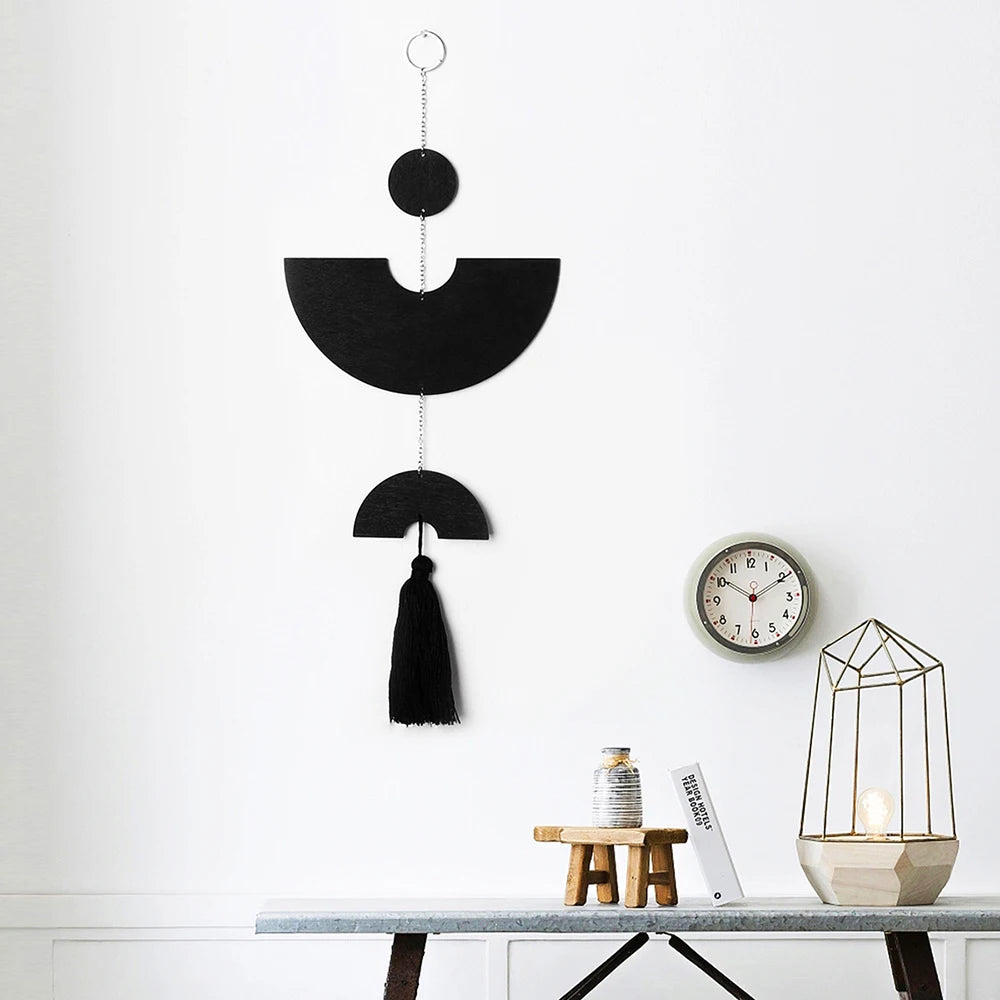 Prinzător de Vise Geometric din Lemn — Decor Boho pentru Perete, Dormitor și Living