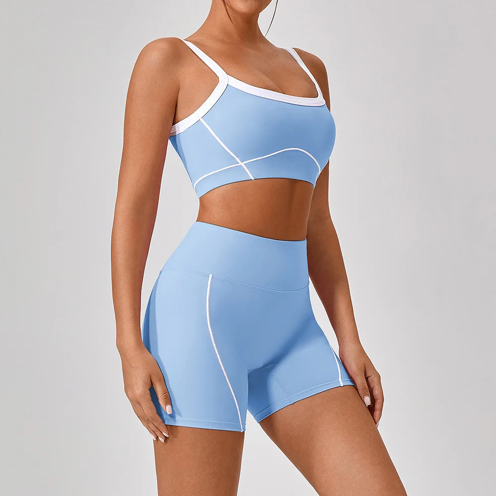 Set Antrenament Femei 2 Piese Y2K — Top Crop & Pantaloni Skort, Mai Multe Culori