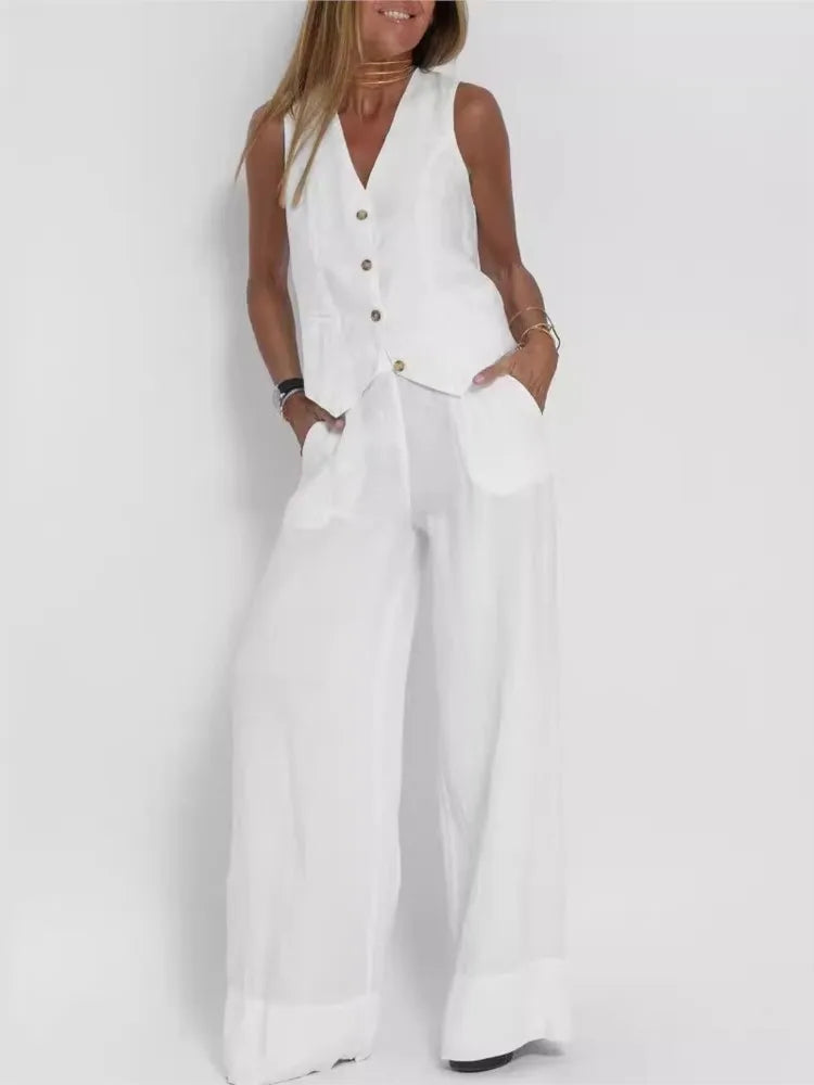 Set Damă Vestă + Pantaloni - Ținută Elegantă Casual