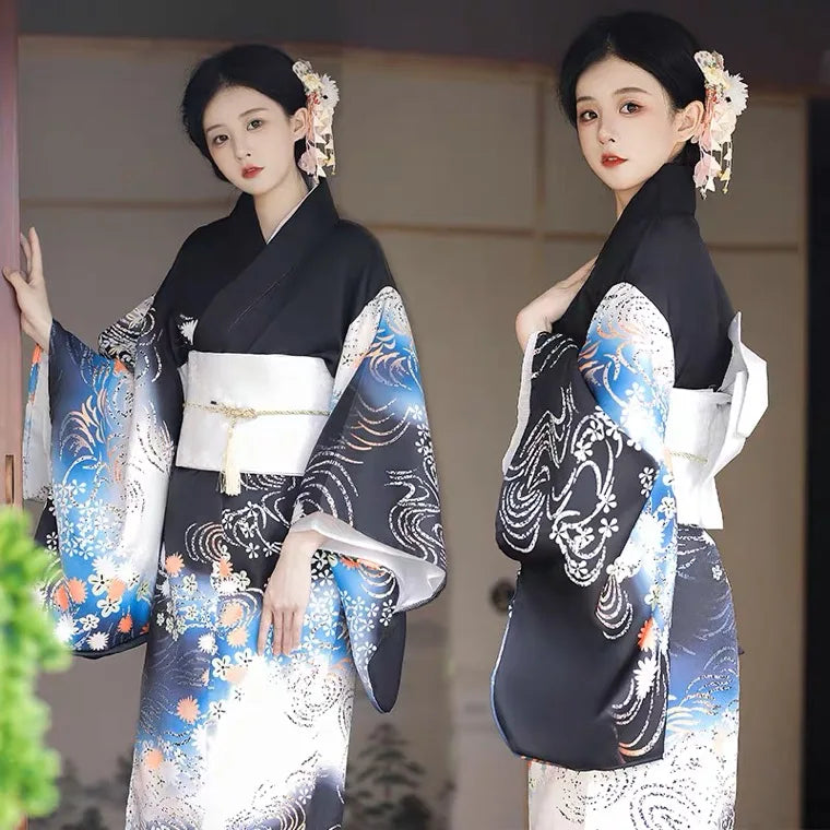 Kimono Yukata Japonez - Rochie Haori Elegantă pentru Petreceri