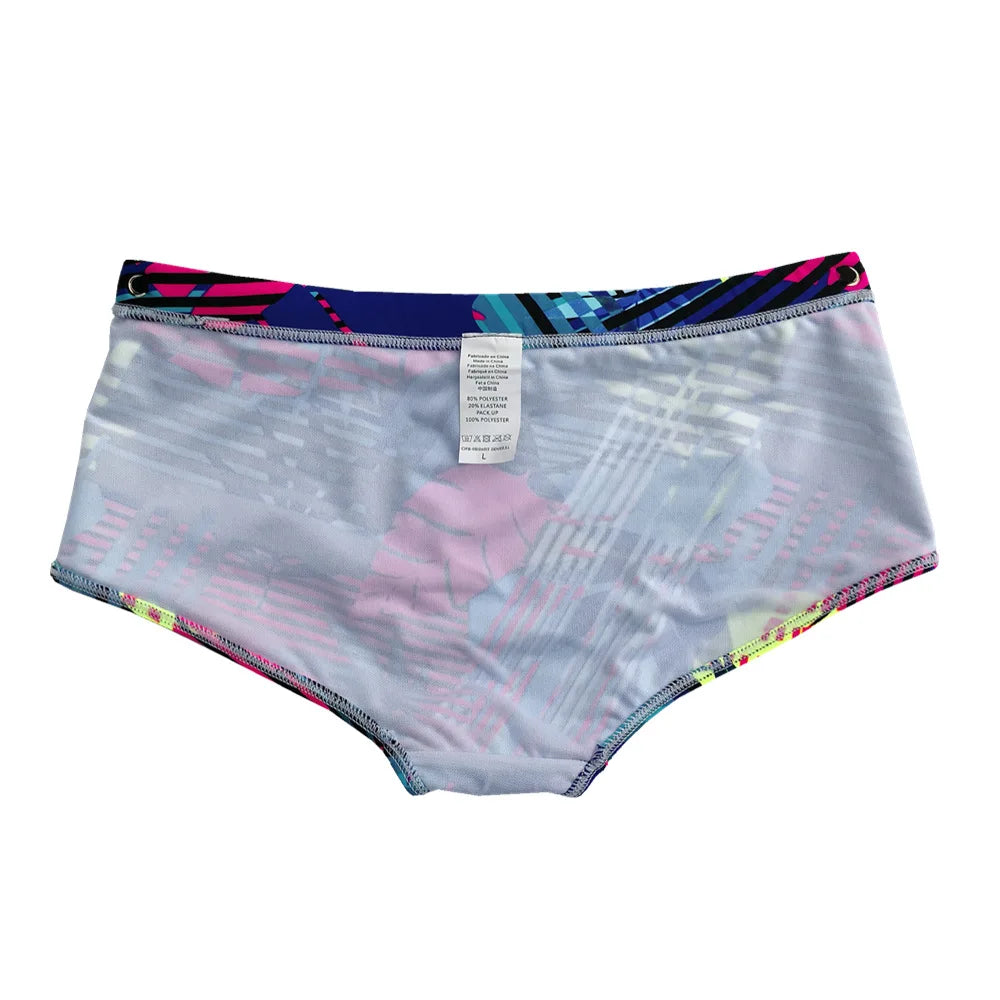 Boxer de Baie Bărbați cu Print Frunze — Brazilian Cut