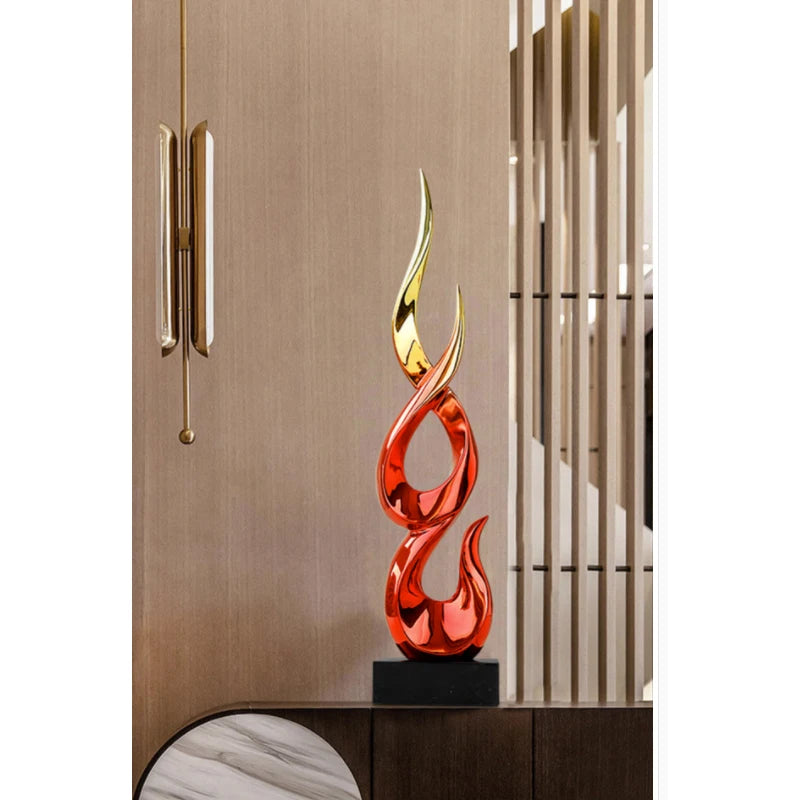 Sculptură Decorativă Lux — Temă Love, Rășină Modernă pentru Living, Birou & Consolă TV
