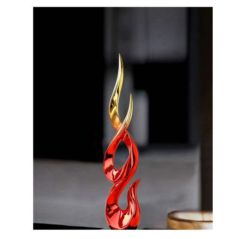 Sculptură Decorativă Lux — Temă Love, Rășină Modernă pentru Living, Birou & Consolă TV