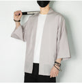 Kimono Yukata Bărbați — Cardigan Japonez Ușor, Open Front, Stil Tradițional, Vară