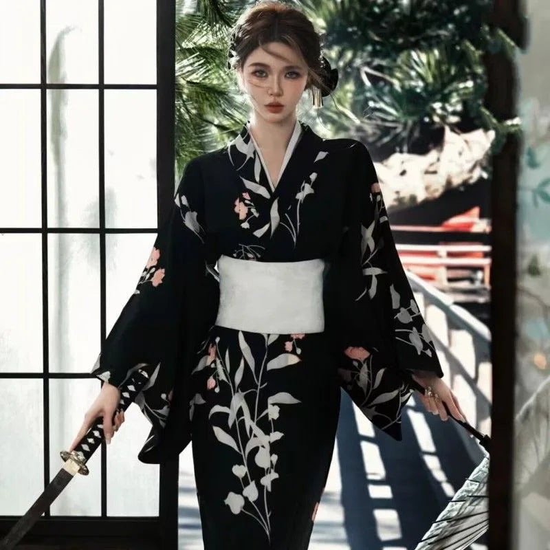 Kimono Yukata Japonez - Rochie Haori Elegantă pentru Petreceri