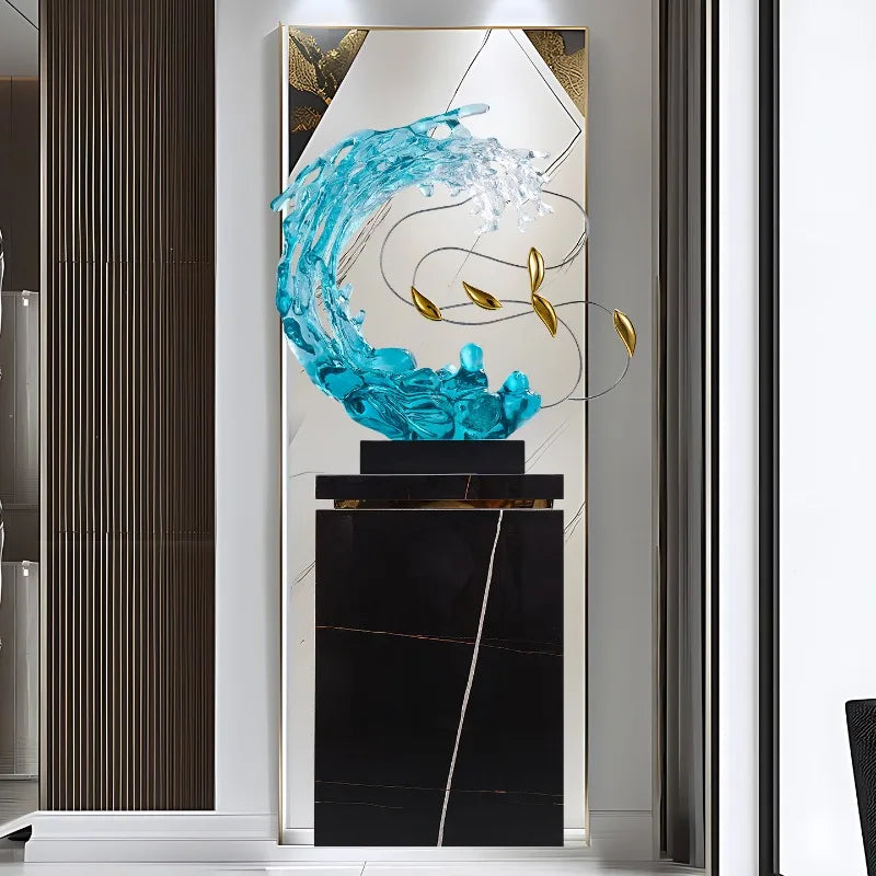 Sculptură Decorativă Abstractă din Rășină — Decor Luxury pentru Living, Vilă și Birou