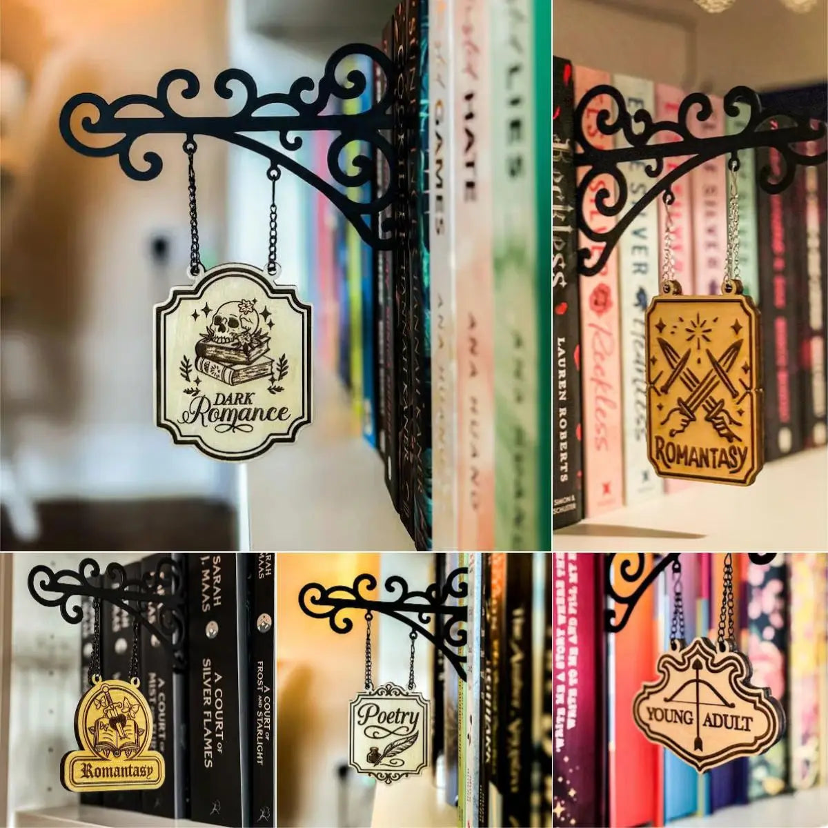 Semn Decorativ din Lemn pentru Iubitorii de Cărți — Ornament de Perete sau Raft