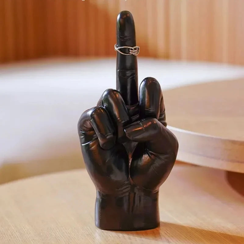 Figurină Decorativă din Rășină — Middle Finger Hip Hop Style pentru Birou & Living
