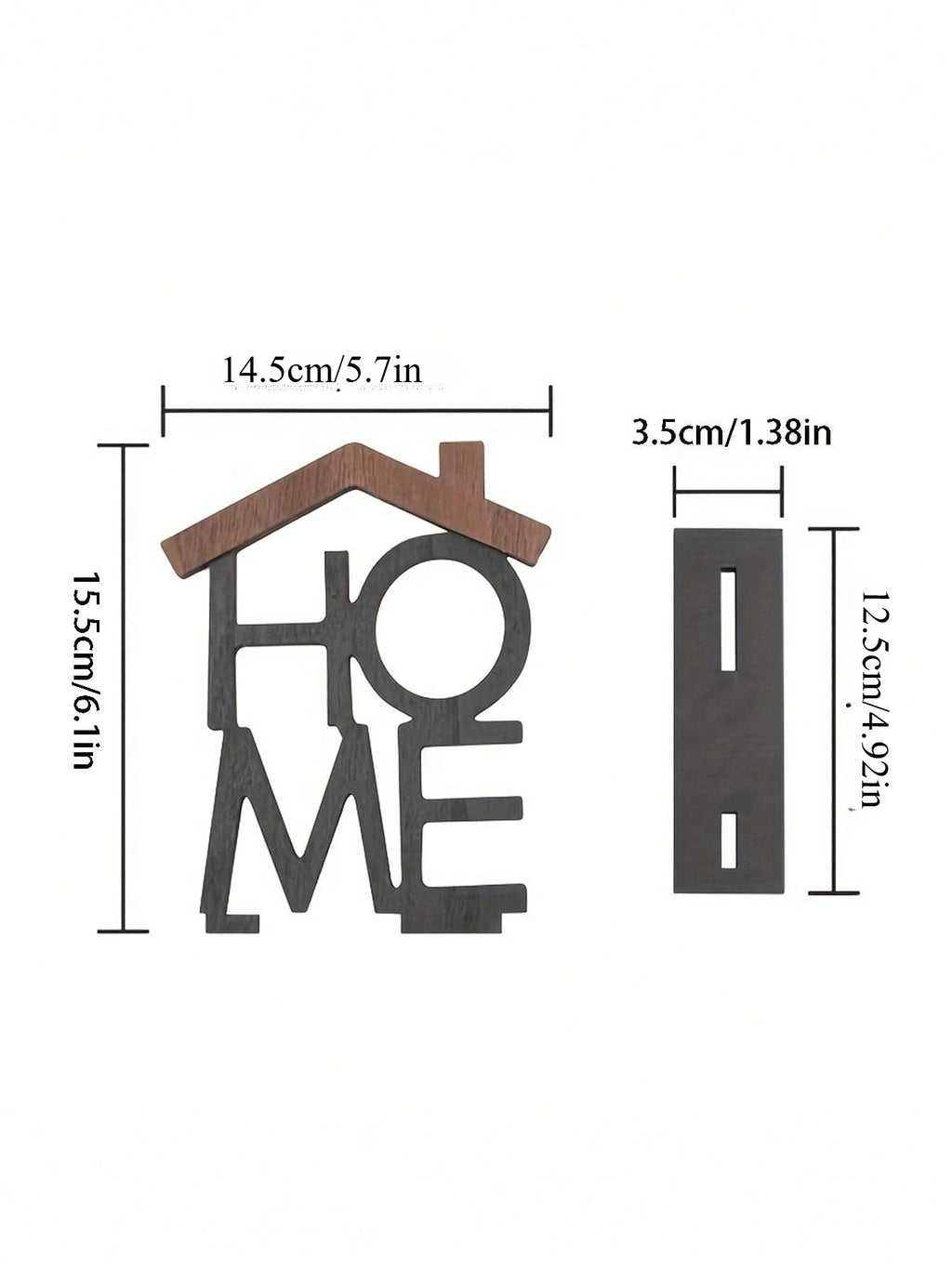 Ornament Decorativ din Lemn "HOME" — Decor Elegant pentru Birou, Raft și Living