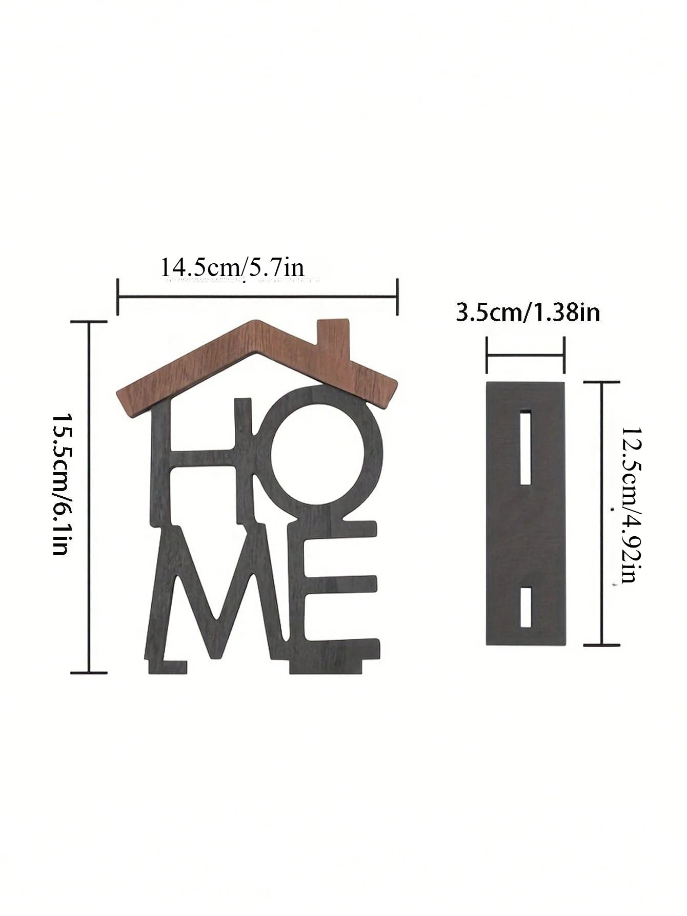 Ornament Decorativ din Lemn "HOME" — Decor Elegant pentru Birou, Raft și Living