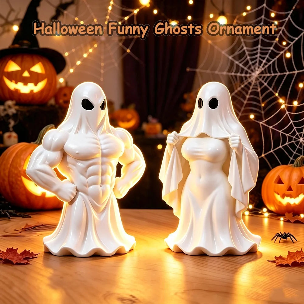 Figurine Fantomă 3D Haioase de Halloween – A, B sau Set
