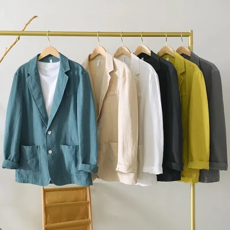 Sacou Bărbați din In și Bumbac – Ușor, Respirabil, Business Casual