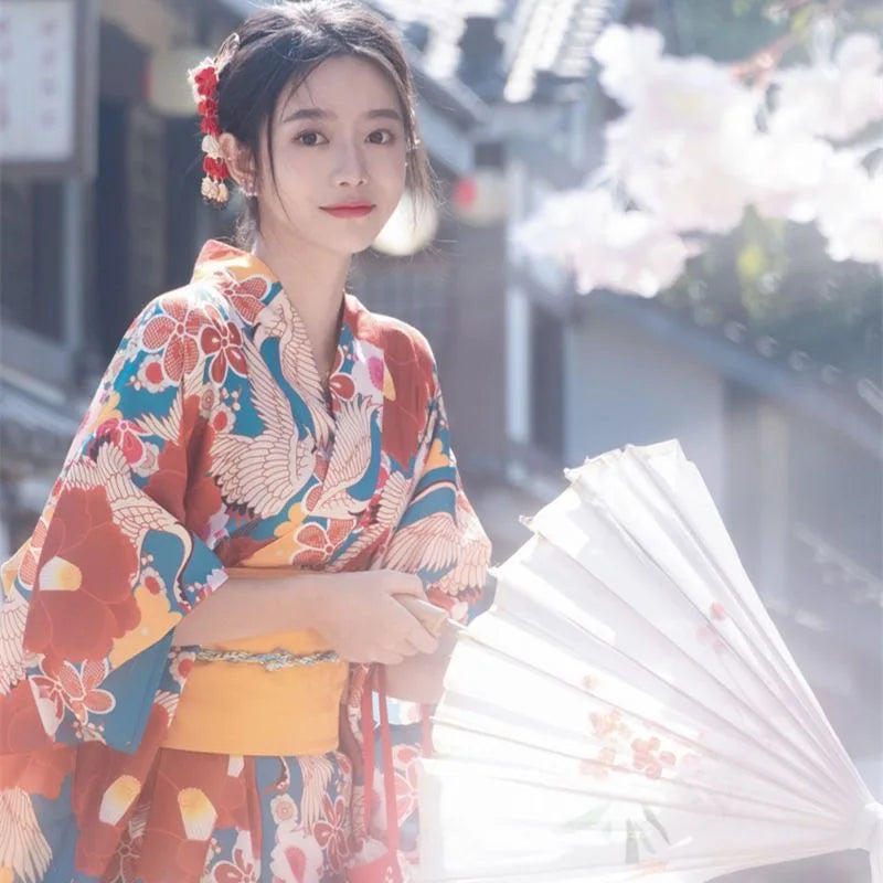 Kimono Yukata Japonez - Rochie Haori Elegantă pentru Petreceri