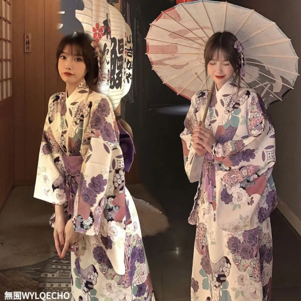 Kimono Yukata Japonez - Rochie Haori Elegantă pentru Petreceri