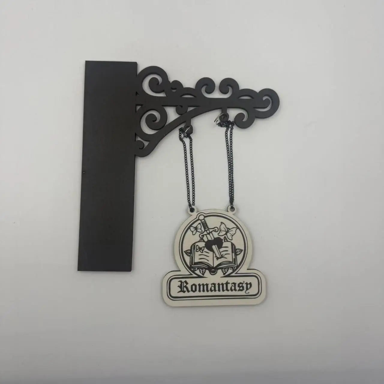 Semn Decorativ din Lemn pentru Iubitorii de Cărți — Ornament de Perete sau Raft