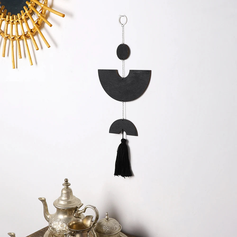 Prinzător de Vise Geometric din Lemn — Decor Boho pentru Perete, Dormitor și Living
