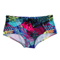Boxer de Baie Bărbați cu Print Frunze — Brazilian Cut
