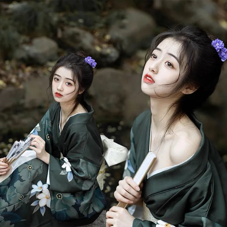 Kimono Yukata Japonez - Rochie Haori Elegantă pentru Petreceri