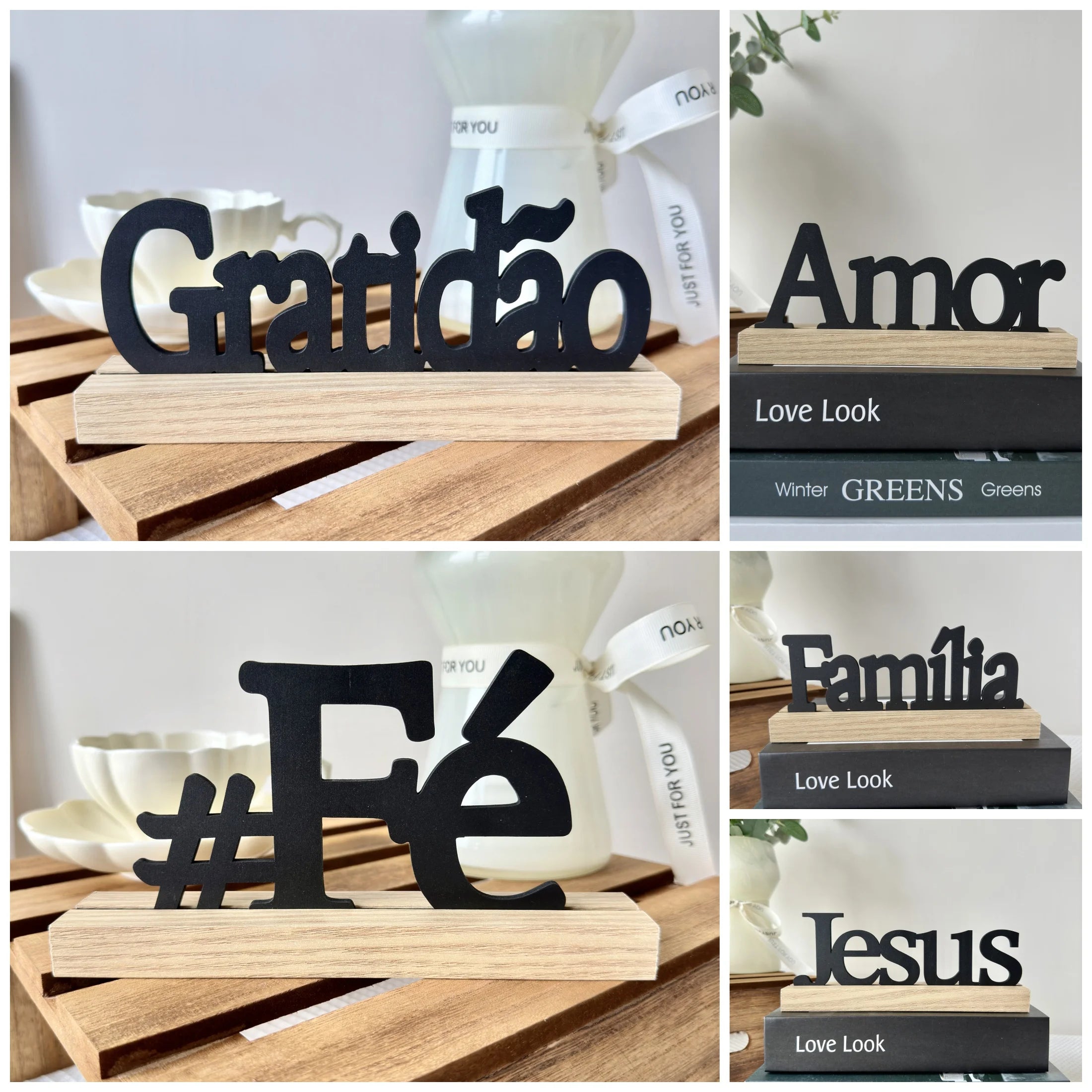 Plăcuță Decorativă din Lemn cu Inscripție — Decor Rustic pentru Bucătărie, Living și Baie