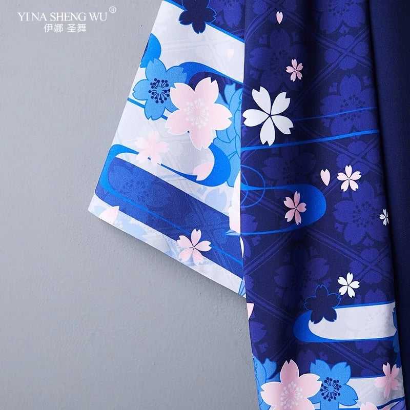 Kimono Haori Bărbați — Imprimeu Pisică, Stil Japonez Samurai, Cosplay, Vară