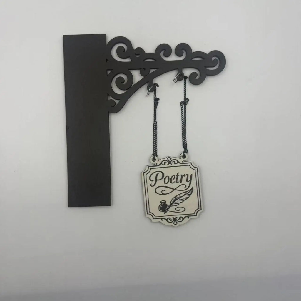 Semn Decorativ din Lemn pentru Iubitorii de Cărți — Ornament de Perete sau Raft
