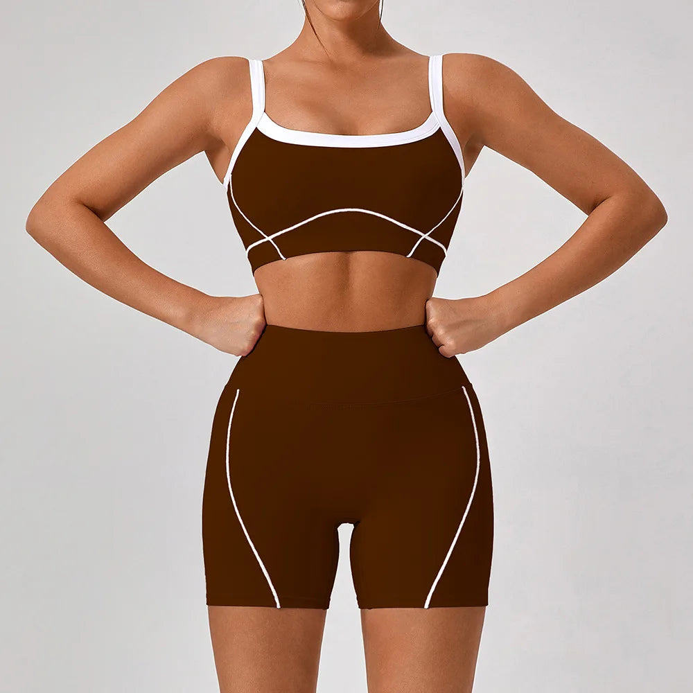 Set Antrenament Femei 2 Piese Y2K — Top Crop & Pantaloni Skort, Mai Multe Culori