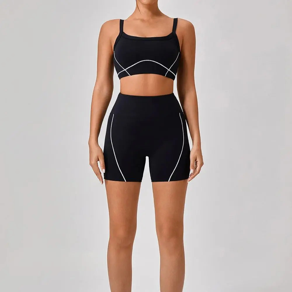 Set Antrenament Femei 2 Piese Y2K — Top Crop & Pantaloni Skort, Mai Multe Culori