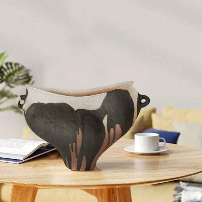 Vază Ceramică Handmade - Decorațiune Modernă pentru Living, Dormitor & Birou