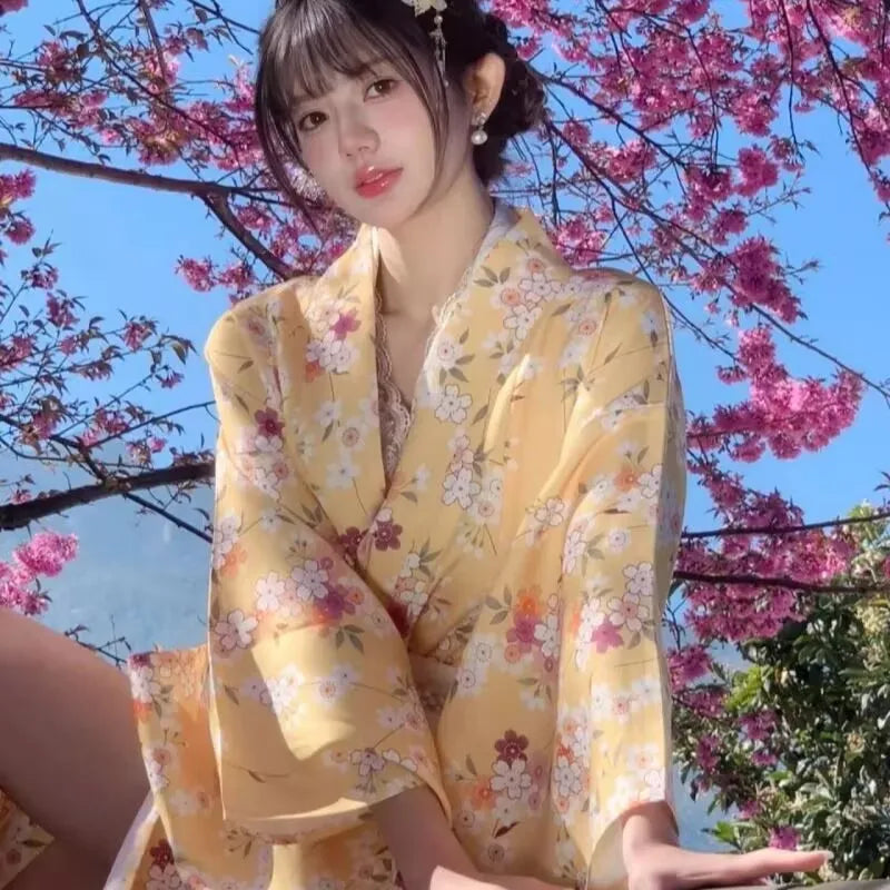 Kimono Yukata Japonez - Rochie Haori Elegantă pentru Petreceri
