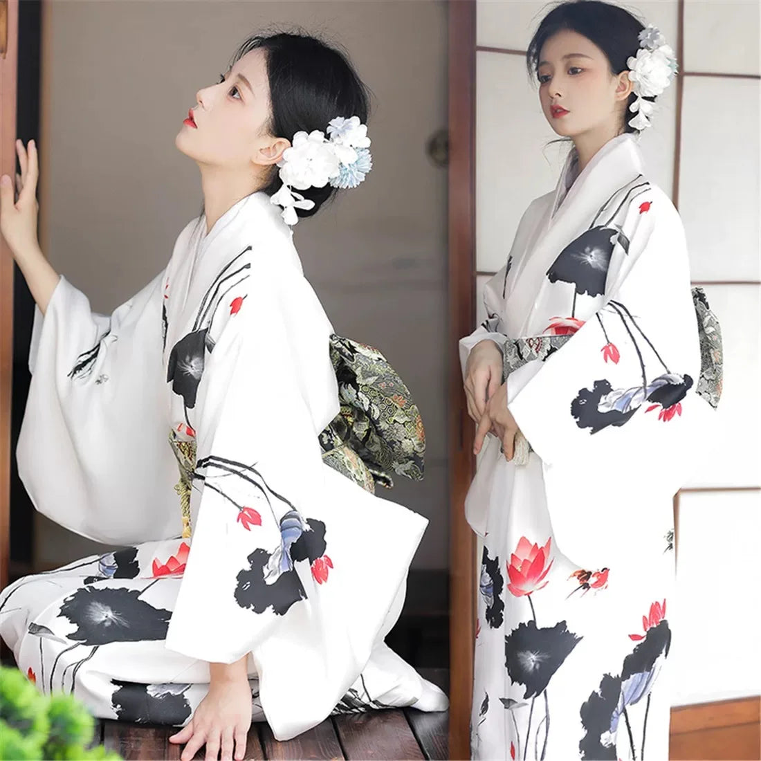 Kimono Yukata Japonez - Rochie Haori Elegantă pentru Petreceri