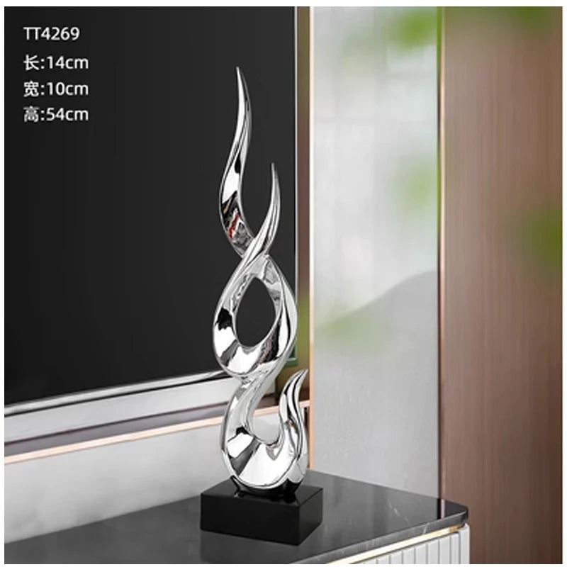 Sculptură Decorativă Lux — Temă Love, Rășină Modernă pentru Living, Birou & Consolă TV