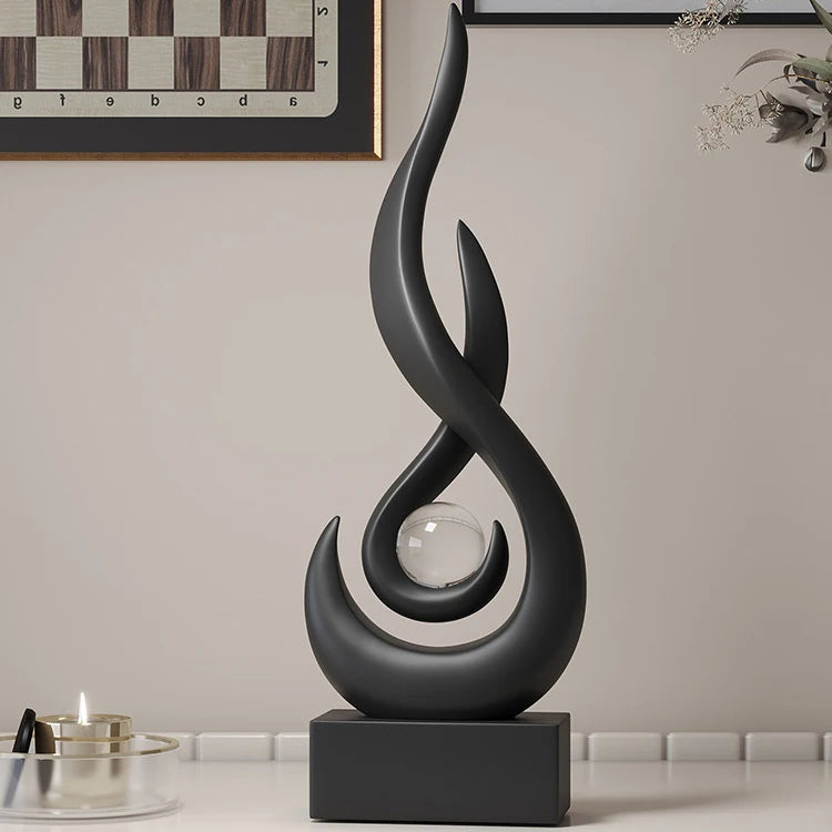 Statuetă Decorativă Modernă — Sculptură Sandstone pentru Living & Cadou Inaugurare