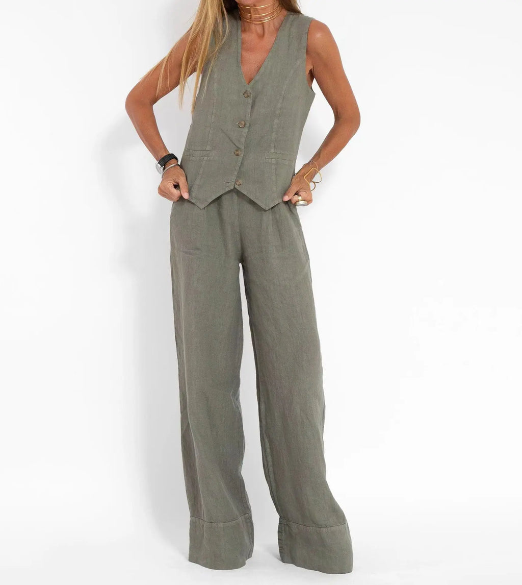 Set Damă Vestă + Pantaloni - Ținută Elegantă Casual