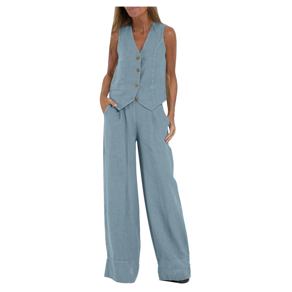 Set Damă Vestă + Pantaloni - Ținută Elegantă Casual