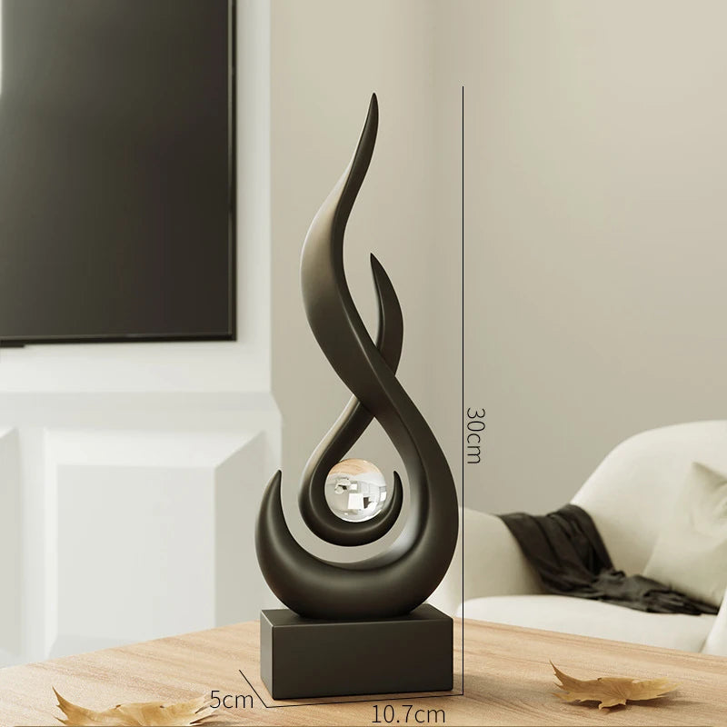 Statuetă Decorativă Modernă — Sculptură Sandstone pentru Living & Cadou Inaugurare