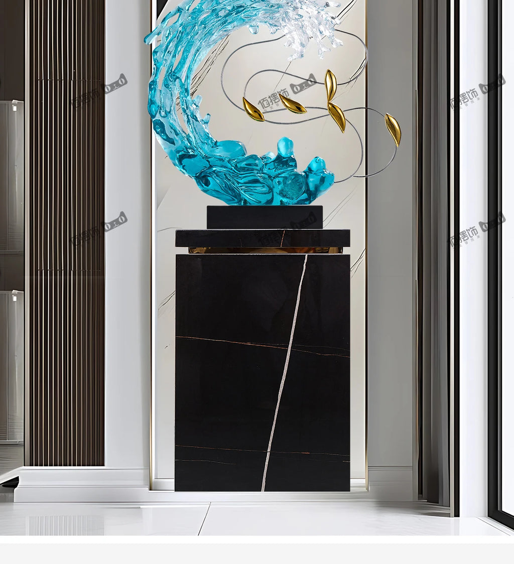 Sculptură Decorativă Abstractă din Rășină — Decor Luxury pentru Living, Vilă și Birou