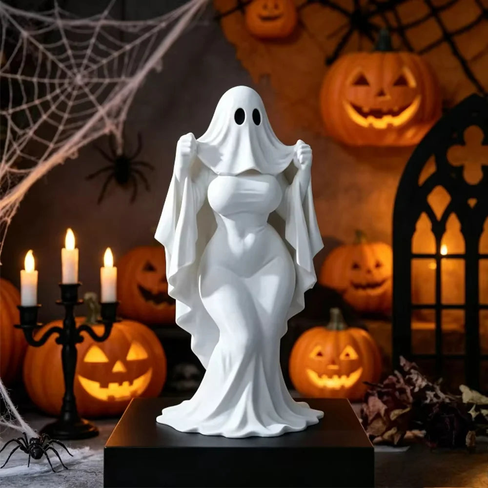Figurine Fantomă 3D Haioase de Halloween – A, B sau Set