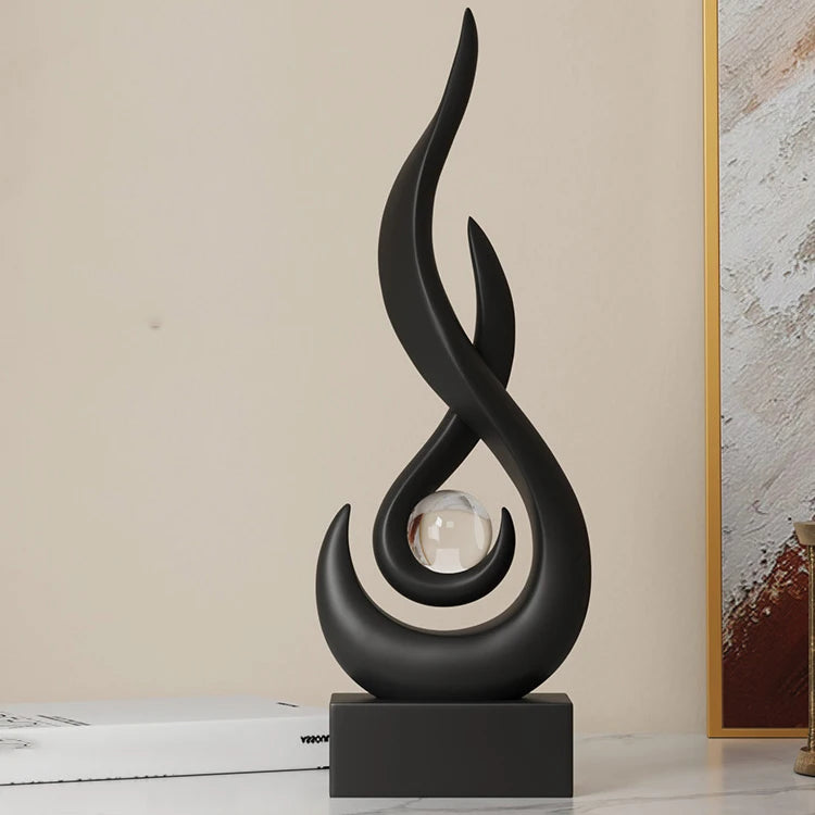 Statuetă Decorativă Modernă — Sculptură Sandstone pentru Living & Cadou Inaugurare