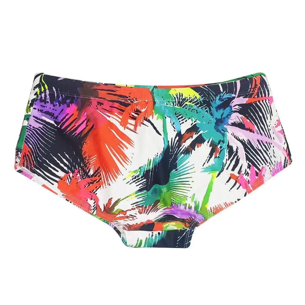 Short de Baie Bărbați Multicolor cu Palmieri — cu sau fără Bureți, M-XXXL